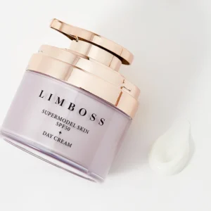 Supermodel-Skin-SPF50-Day-Cream-LIMBOSS-BEAUTY-Open-Cap-With-Cream